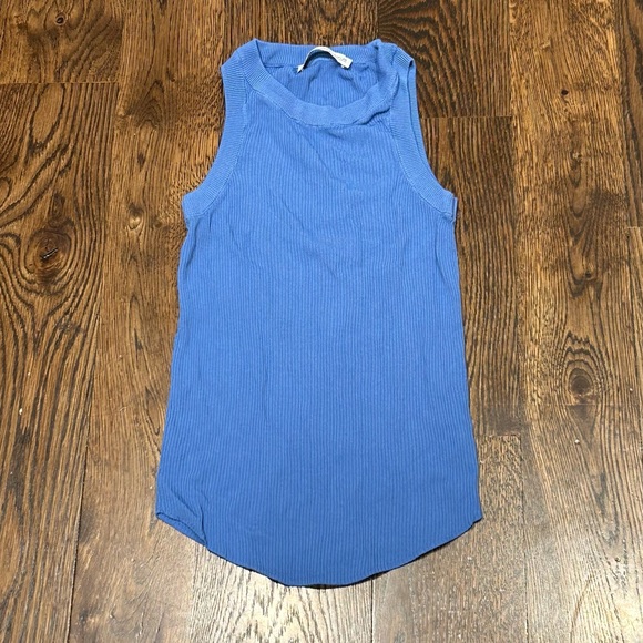 Zara Ribbed Cobalt Blue Tank Top - Picture 1 of 7